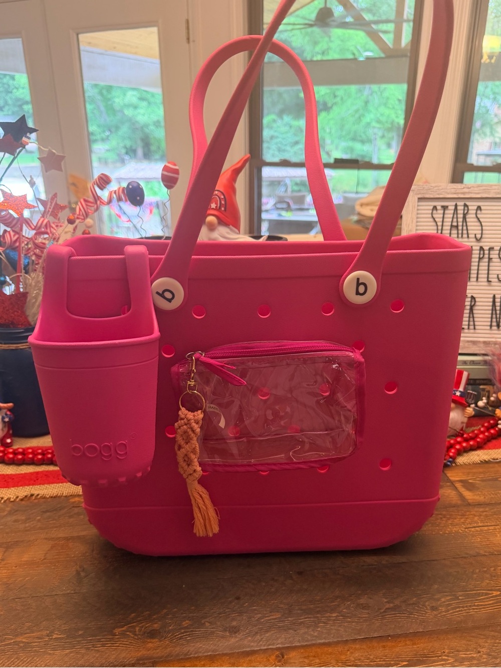 Lot of 3 Baby Bogg Bag Tote Bundle Haute Pink w/ Bevy Cup Holder & Pouch